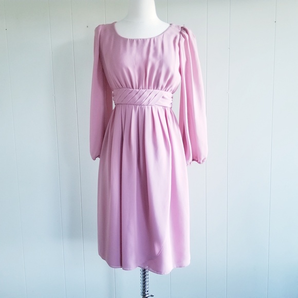 Vintage Dresses & Skirts - 1970s Bullocks Wilshire Dusty Rose Poly Dress